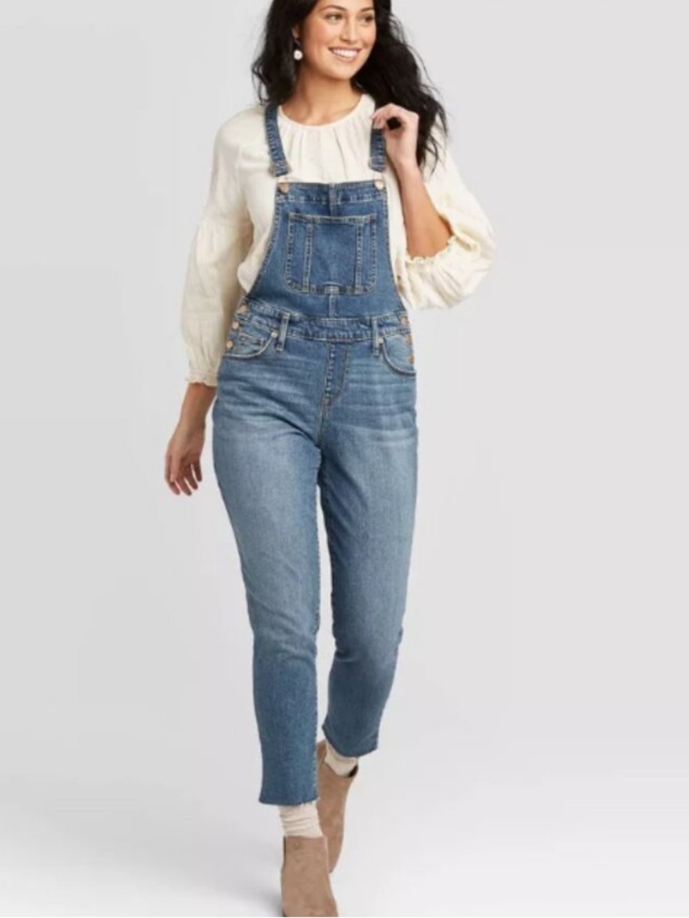 Universal Thread Women's Light Blue Denim Overalls